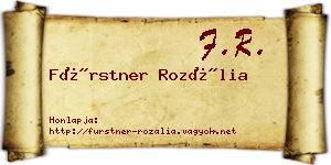 Fürstner Rozália névjegykártya